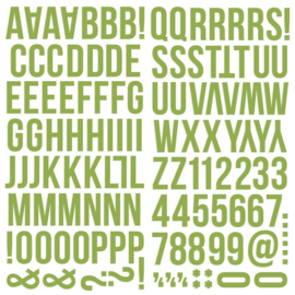 Color Vibe Foam Alpha Stickers 6"X12" Green
