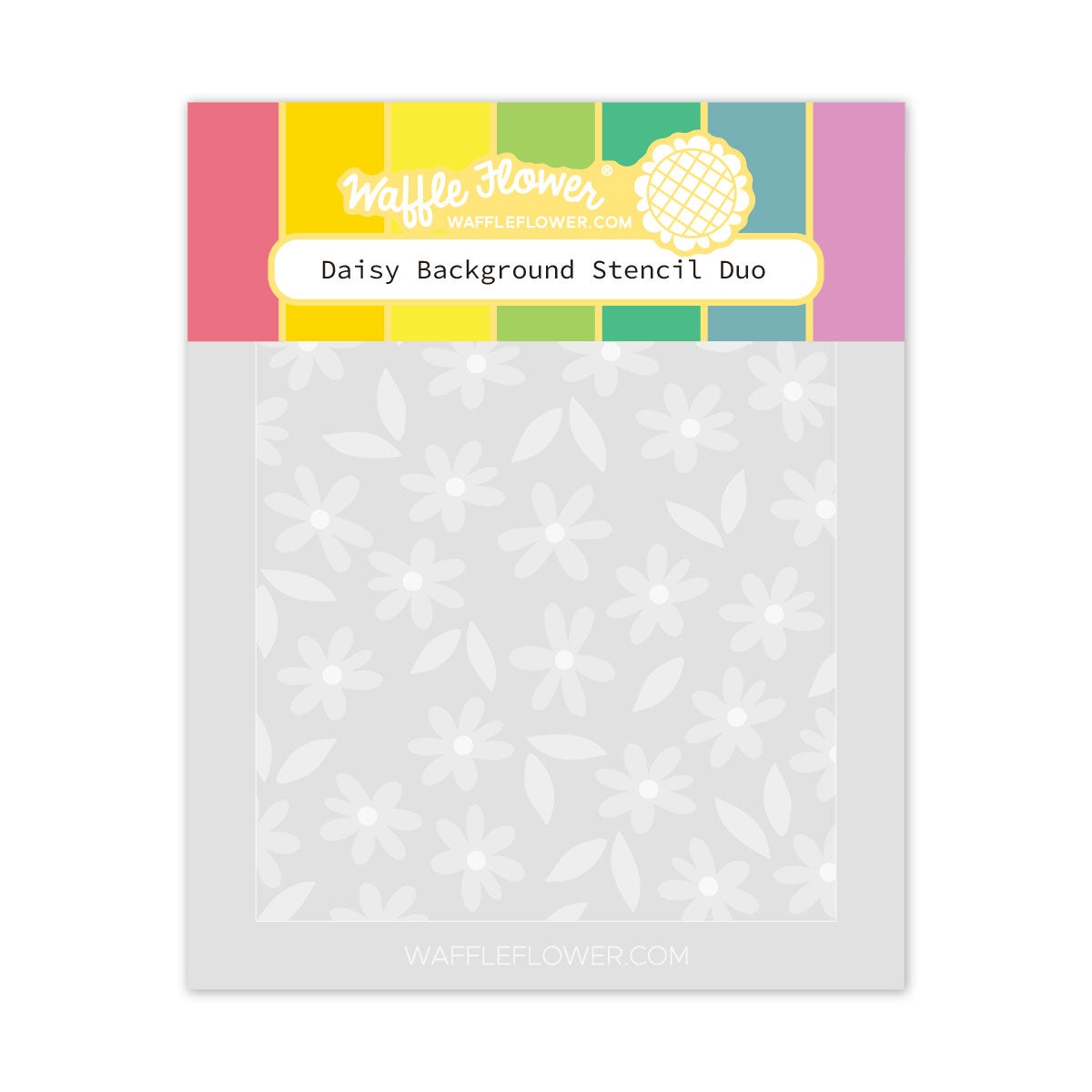 Daisy Background Stencil Duo