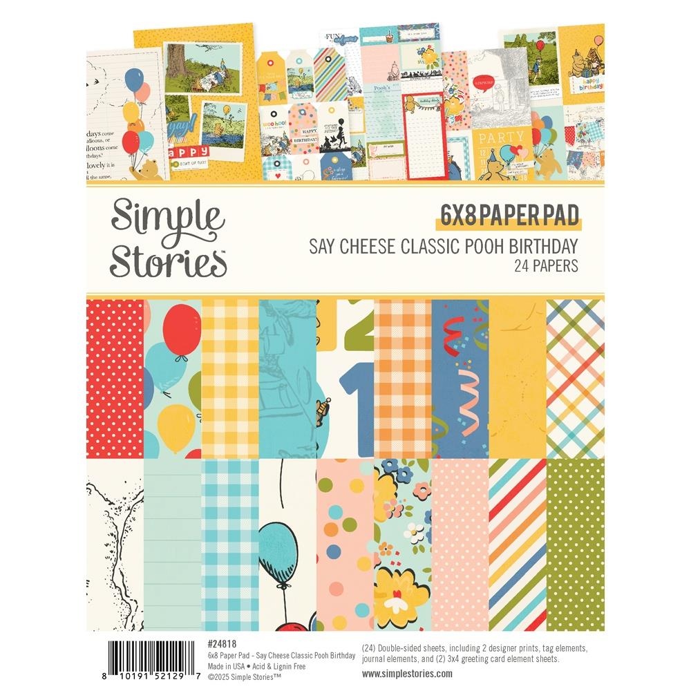 Say Cheese Classic Pooh Birthday Paper Pad 6"X8"