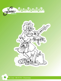 Clear Stamps Funny Cleaning Lady 2