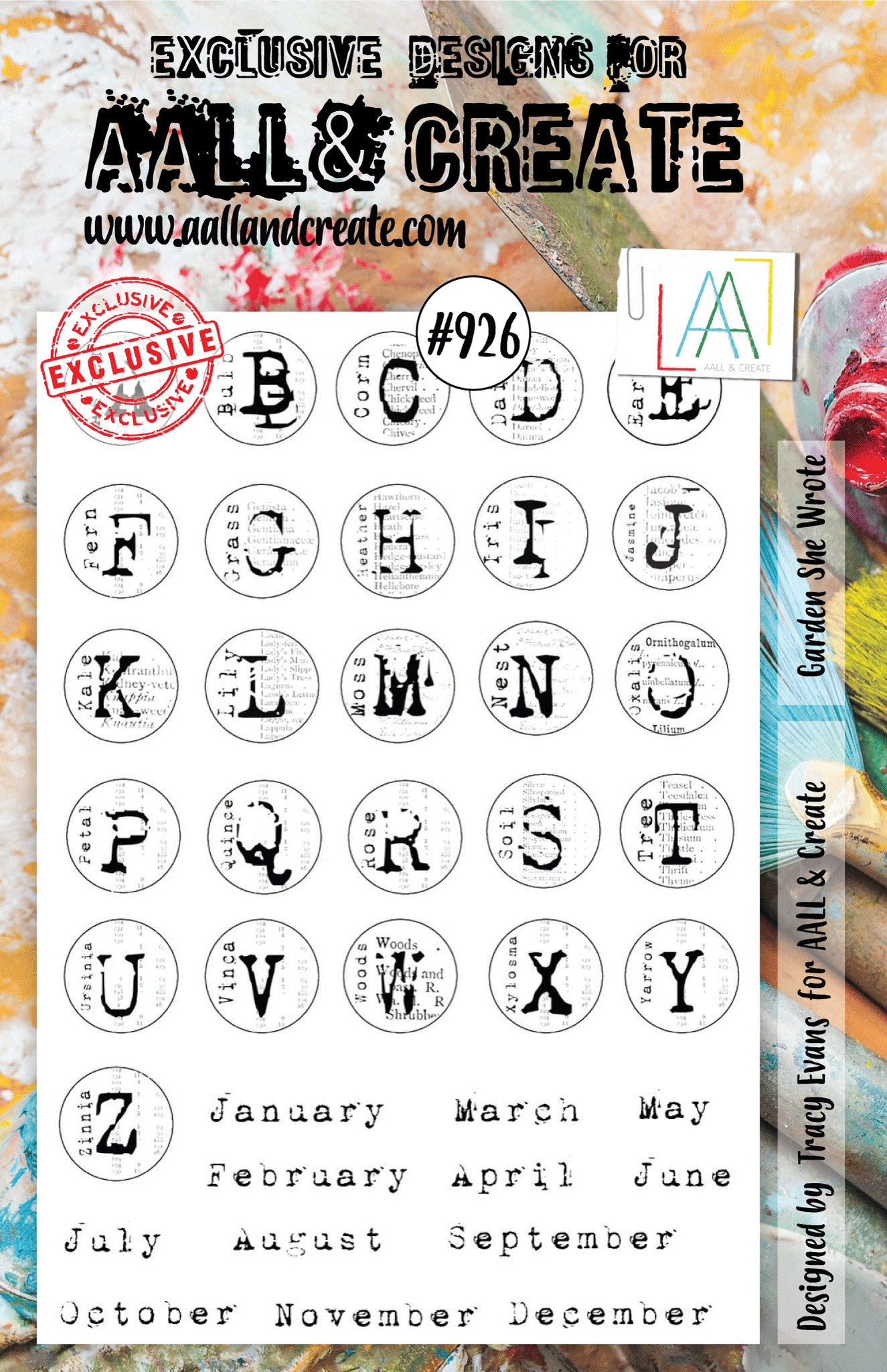 #0926 Garden She Wrote A5 Stamp Set