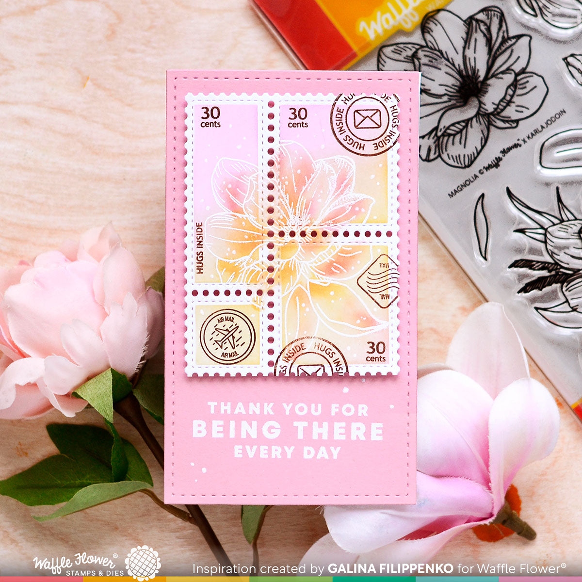 Postage Collage Mini Slimline Blocks Stencil