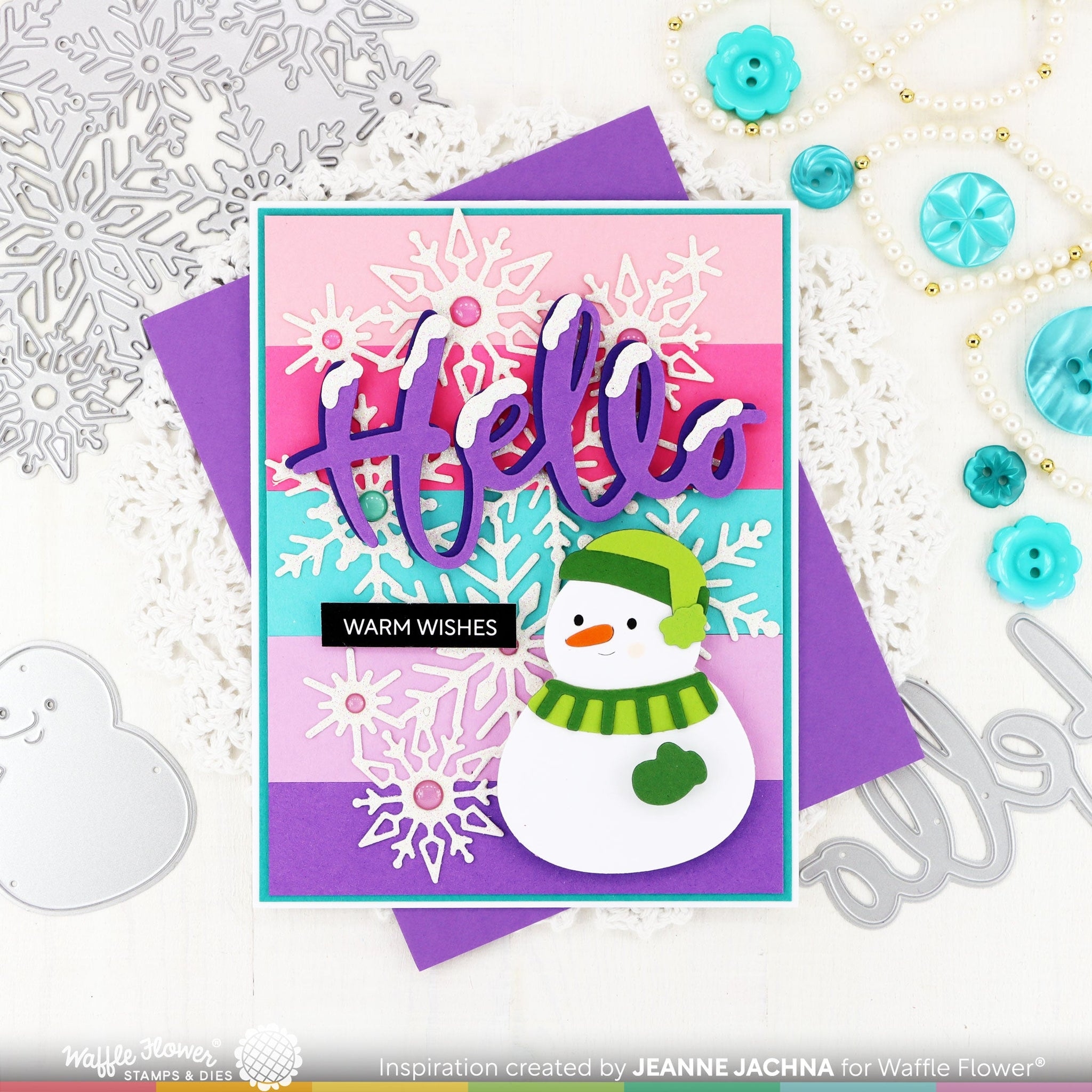 Snowcapped Hello Word Die