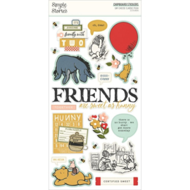 Say Cheese Classic Pooh Chipboard Stickers 6"x12"