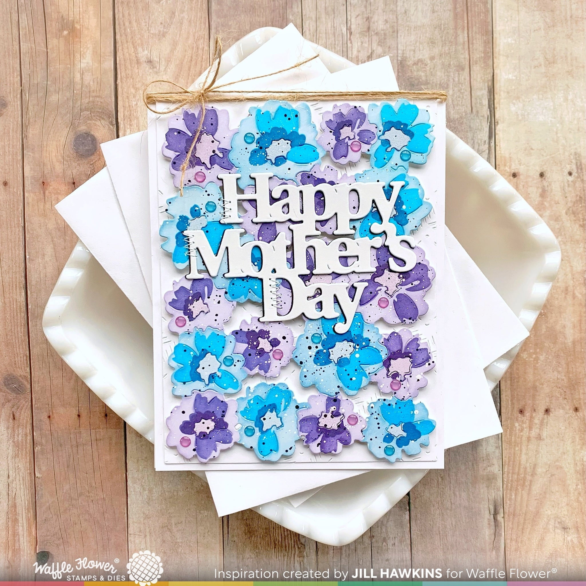 Painted Flowers Background Stencil