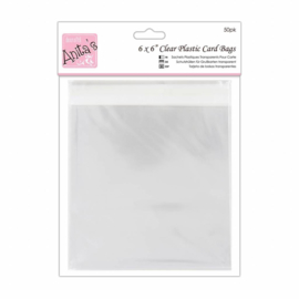Anita's Clear Plastic Card Bags 6x6 Inch