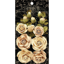 Rose Bouquet Collection Classic Ivory & Natural Linen
