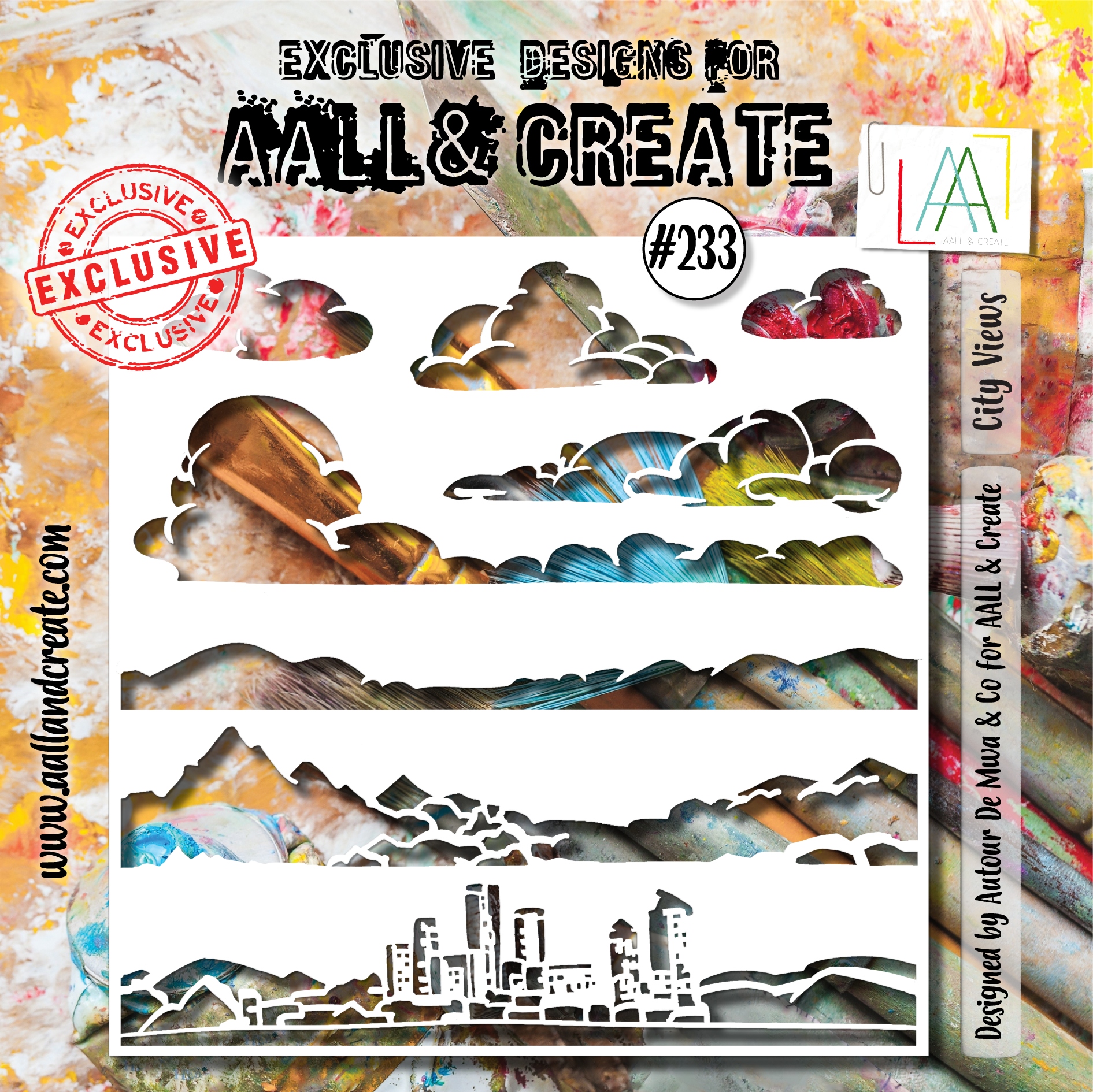 #233 City Views 6x6 (inch) Stencil