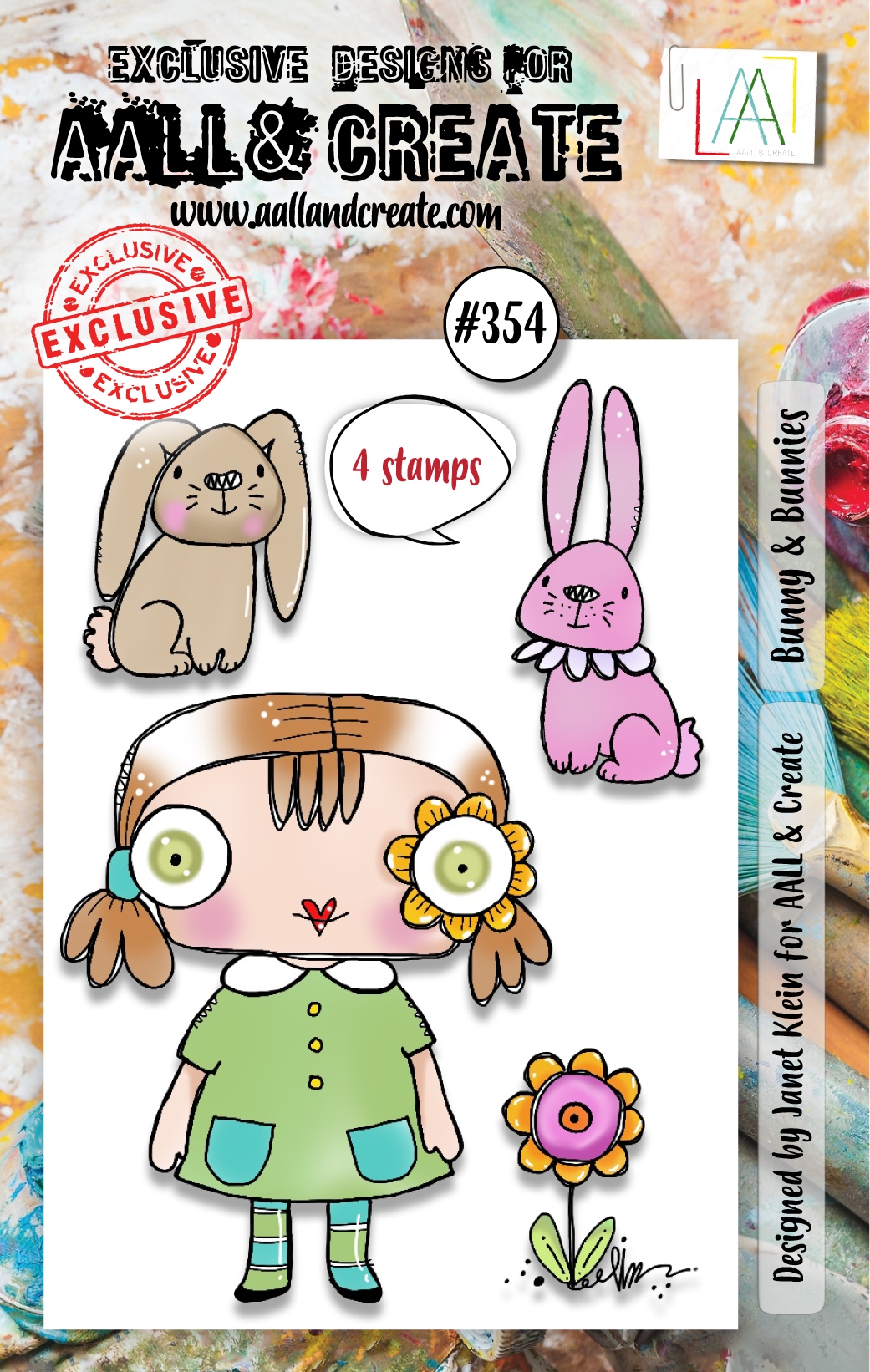 #0354 - A7 Stamps Bunny & Bunnies A7 Clear Stamp Set