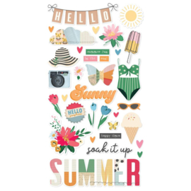 Sunny Days Chipboard Stickers