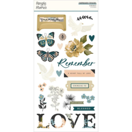 Remember Chipboard Stickers
