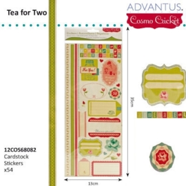 Tea for two cardstock stickers x54