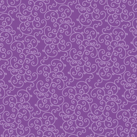 Patterned single-sided purple swirl