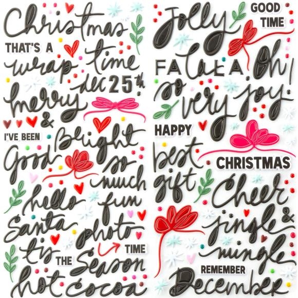 Mistletoe And Memories Puffy Stickers