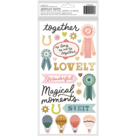 Market Square Thickers Stickers Together Phrase/Puffy