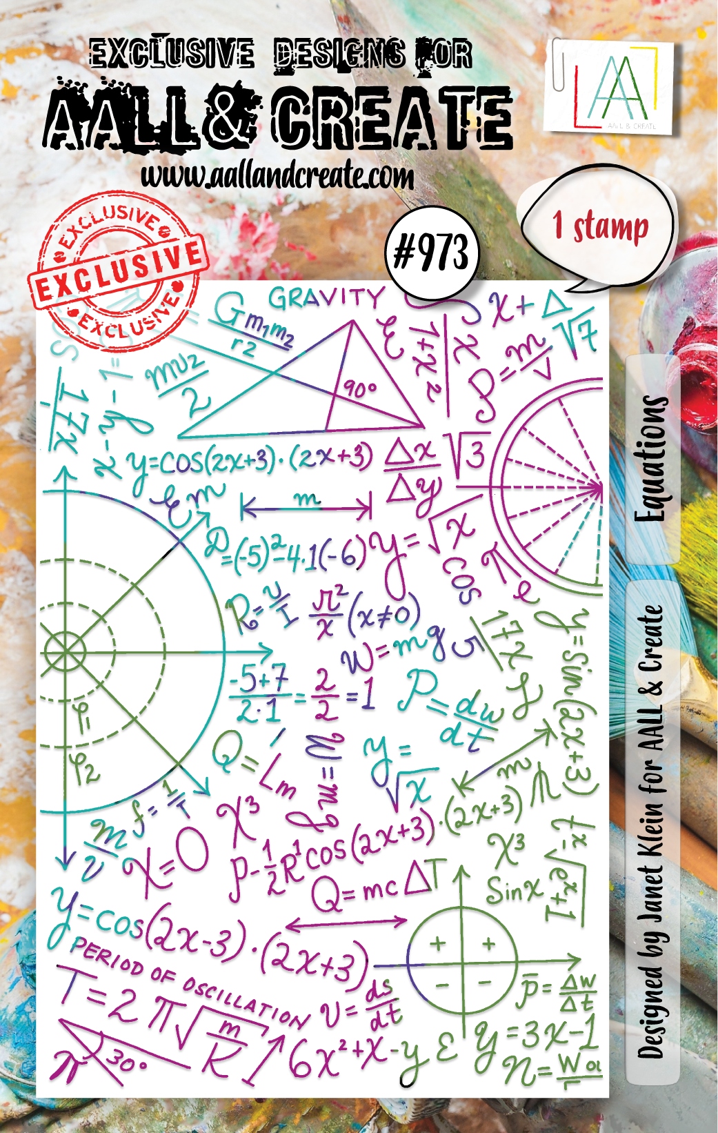 #0973 Equations A7 Stamp Set