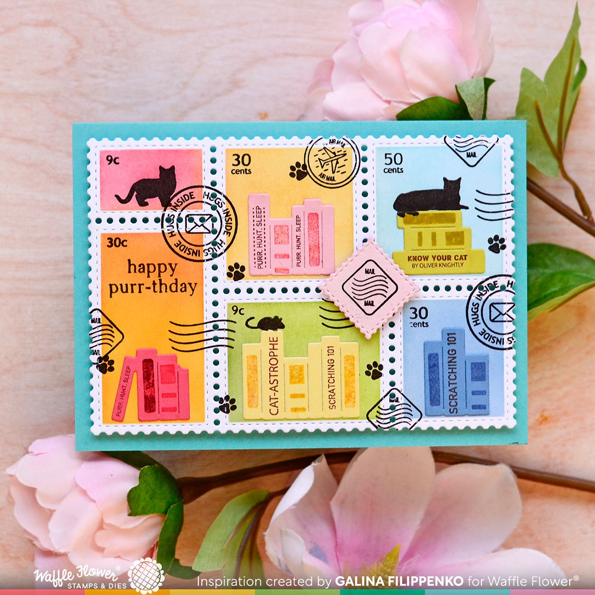 Postage Collage A6 Blocks Stencil