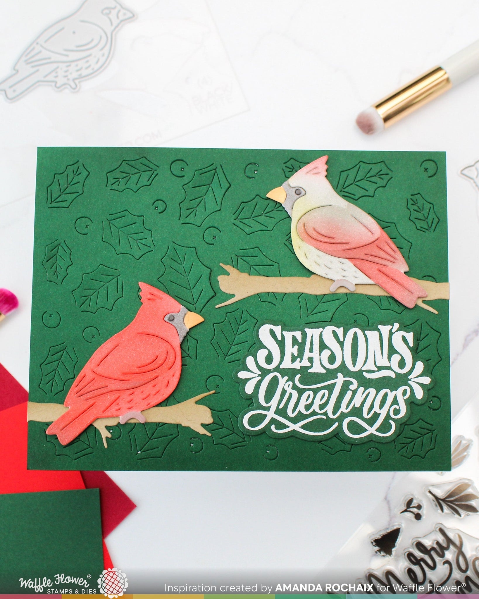 Poinsettia Frame Sentiments Combo