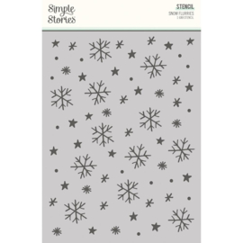 Winter Wonder Stencil 6"X8" Snow Flurries
