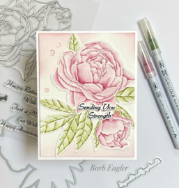 Peaceful Peonies Stamps