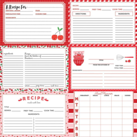 Recipe Cards Happy Fruit -Red