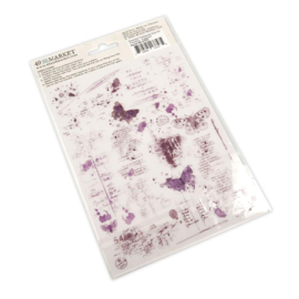 Essential Textblends Eggplant Rub-Ons 6"X8"