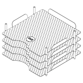 Stack trays 4x