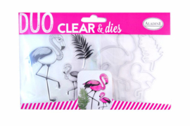 Clear Stamps & Dies Flamingo