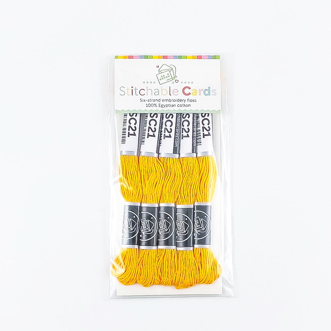 SC21 Embroidery Floss - Saffron Yellow 5/pk