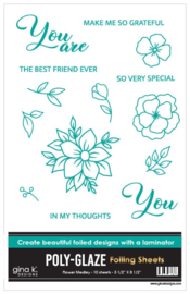 Flower Medley Poly-Glaze Foiling Sheets