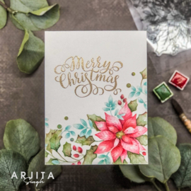 Pristine Poinsettia Stamps