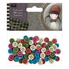 Gorjuss Coloured Wooden Buttons