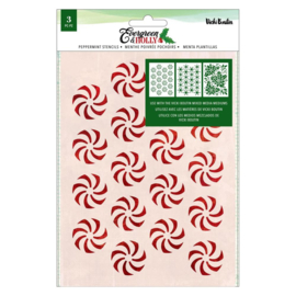 Evergreen & Holly Peppermint Stencils