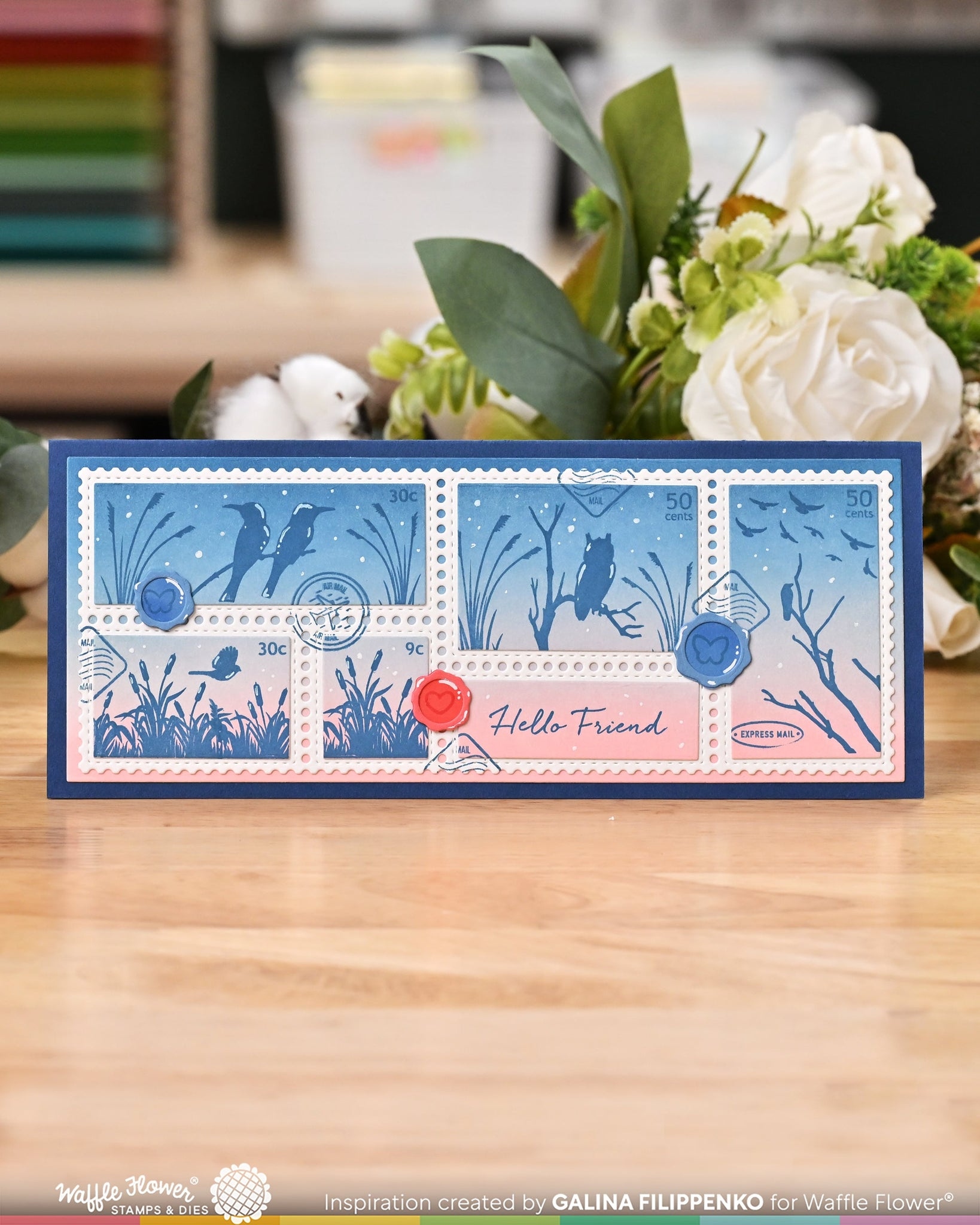 Postage Collage Wild Birds Stamp Set