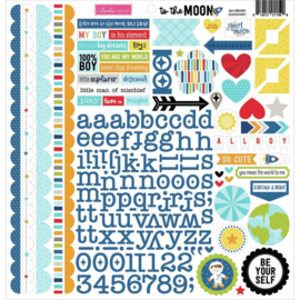 To The Moon Cardstock Stickers Doohickey
