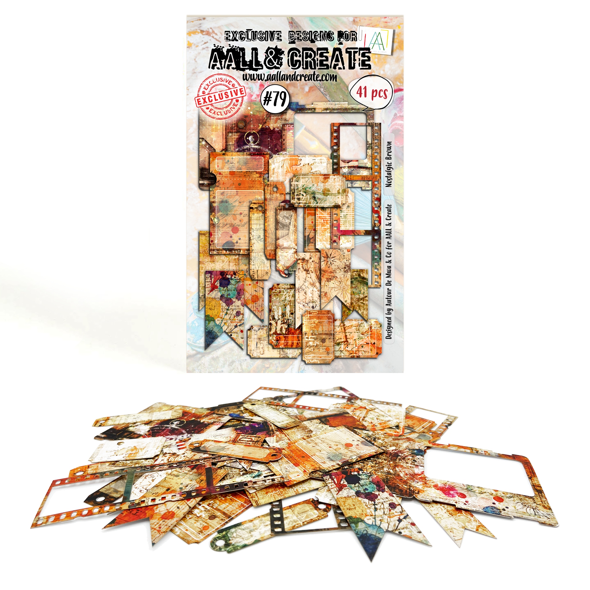 #079 Nostalgic Brown Ephemera Die Cuts