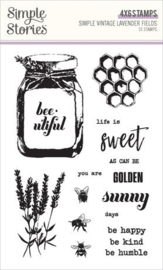 Simple Vintage Lavender Fields Stamps