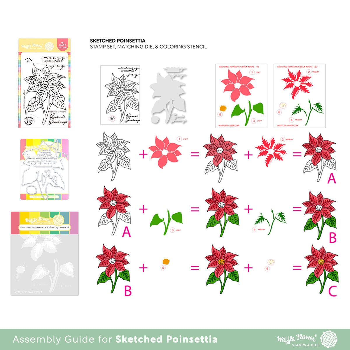 Sketched Poinsettia Stamp Set