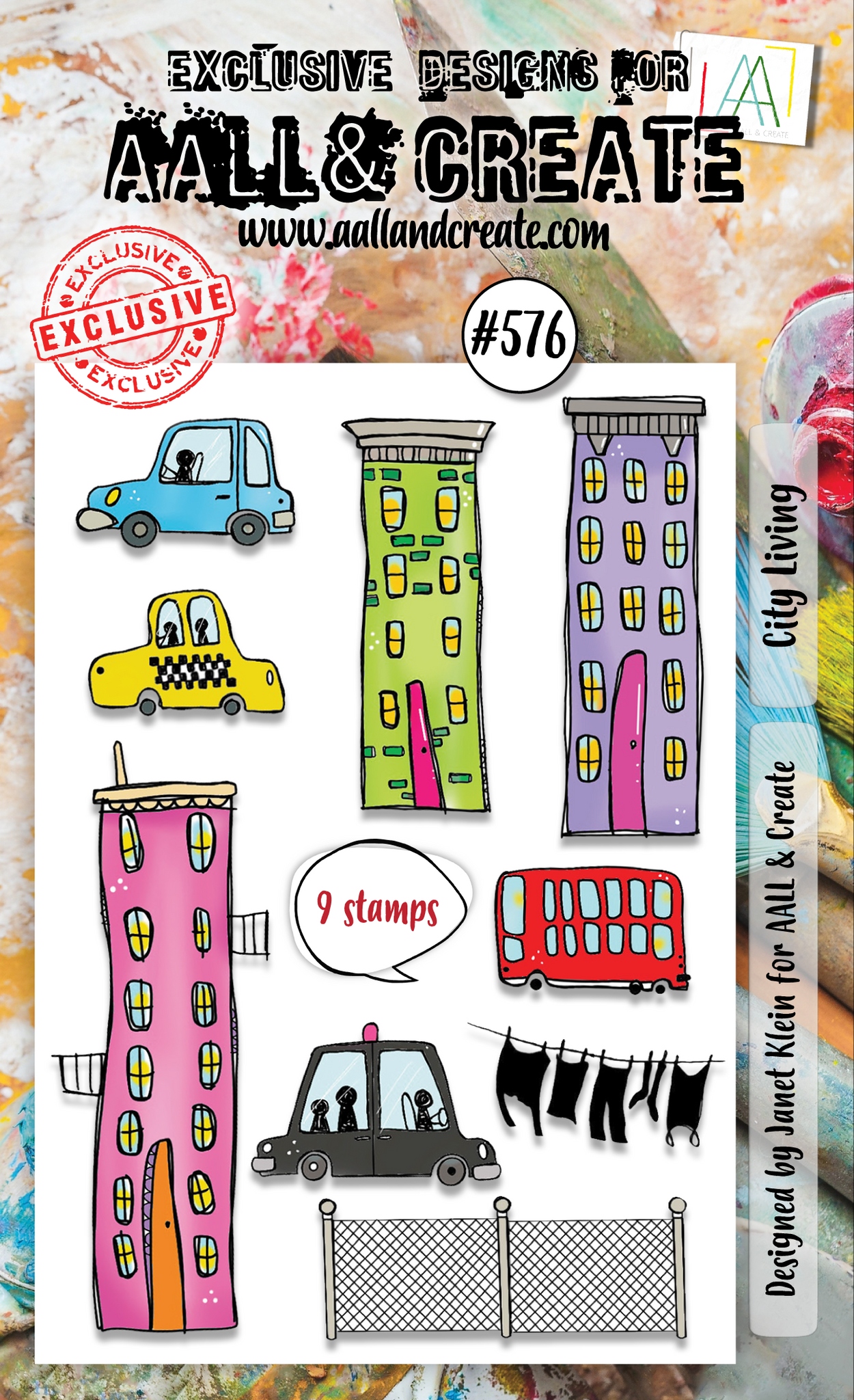 #0576 City Living A6 Clear Stamp Set