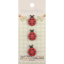 Spring Fling Buttons Ladybugs