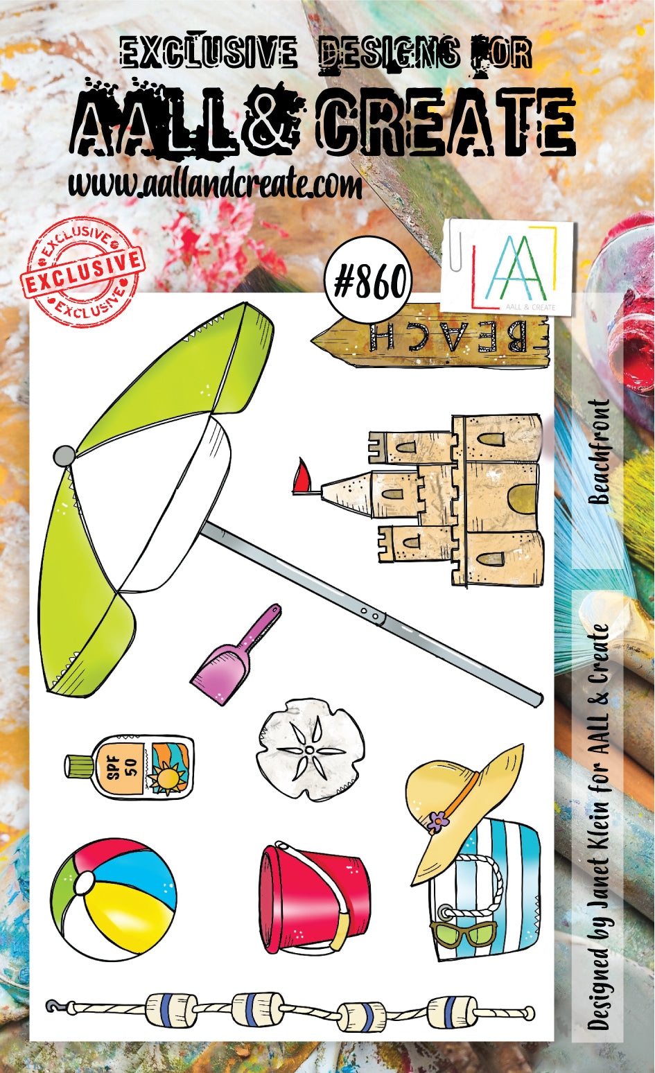 #0860 Beachfront A6 Clear Stamp Set