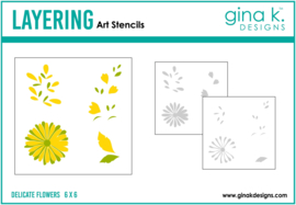 Delicate Flowers Stencil