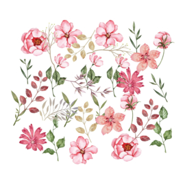 Watercolor Floral Ephemera Sheets