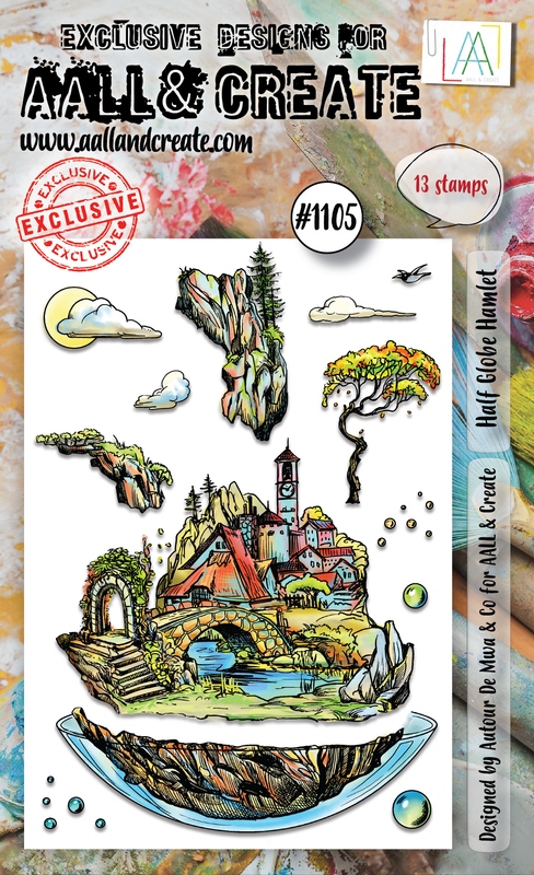 #1105 Half Globe Hamlet A6 Stamp Set