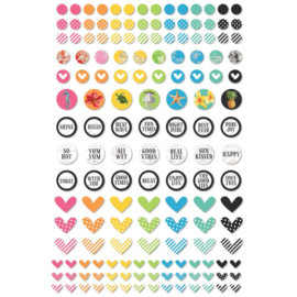 Vintage Artistry Sunburst Wishing Bubbles & Baubles Stickers