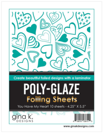 You Have My Heart Poly-Glaze Foiling Sheets