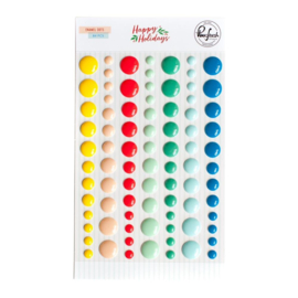 Happy Holidays Enamel Dot Stickers