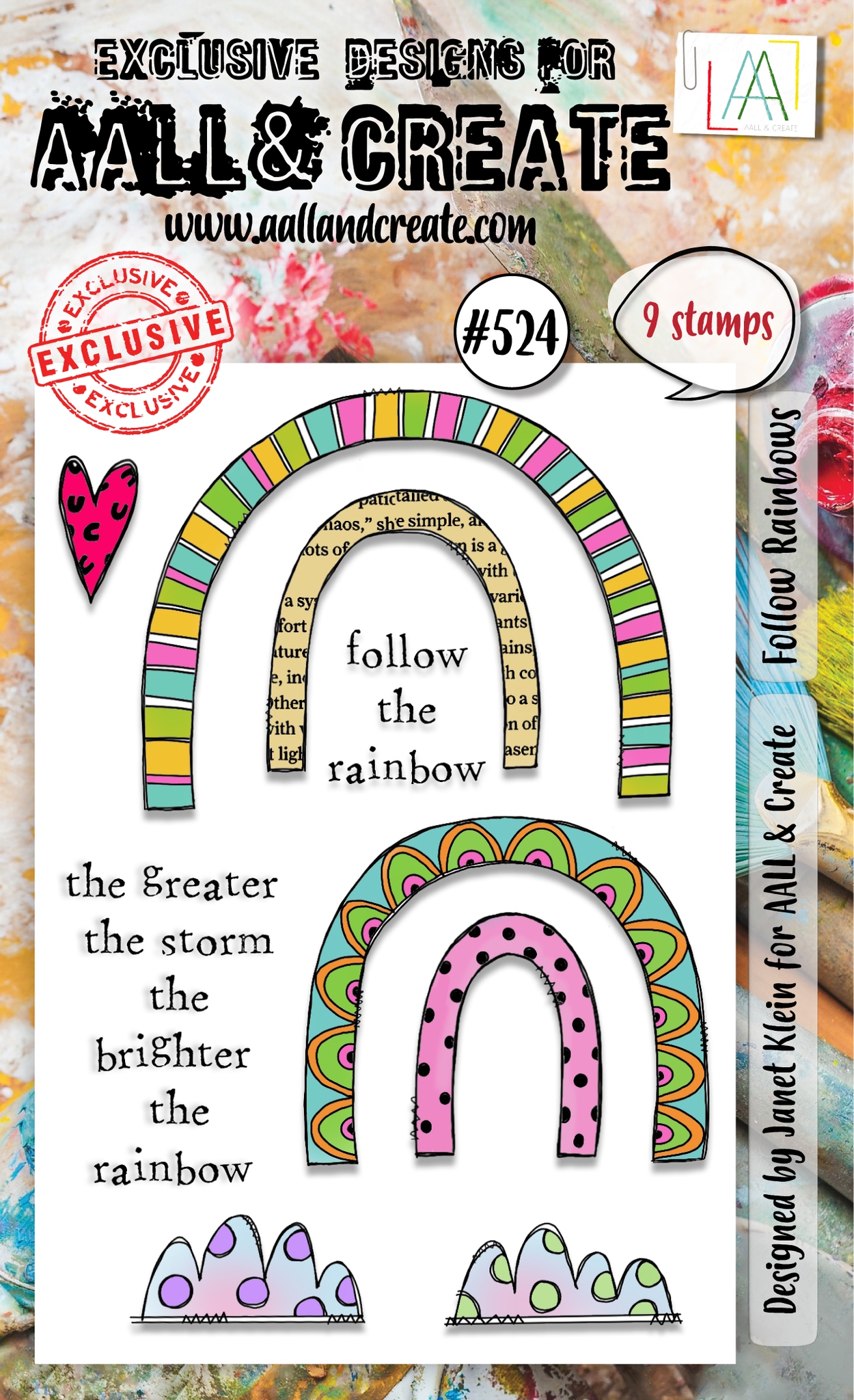 #0524 Follow Rainbows A6 Clear Stamp Set