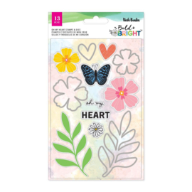 Bold And Bright Stamp & Die Set Oh My Heart