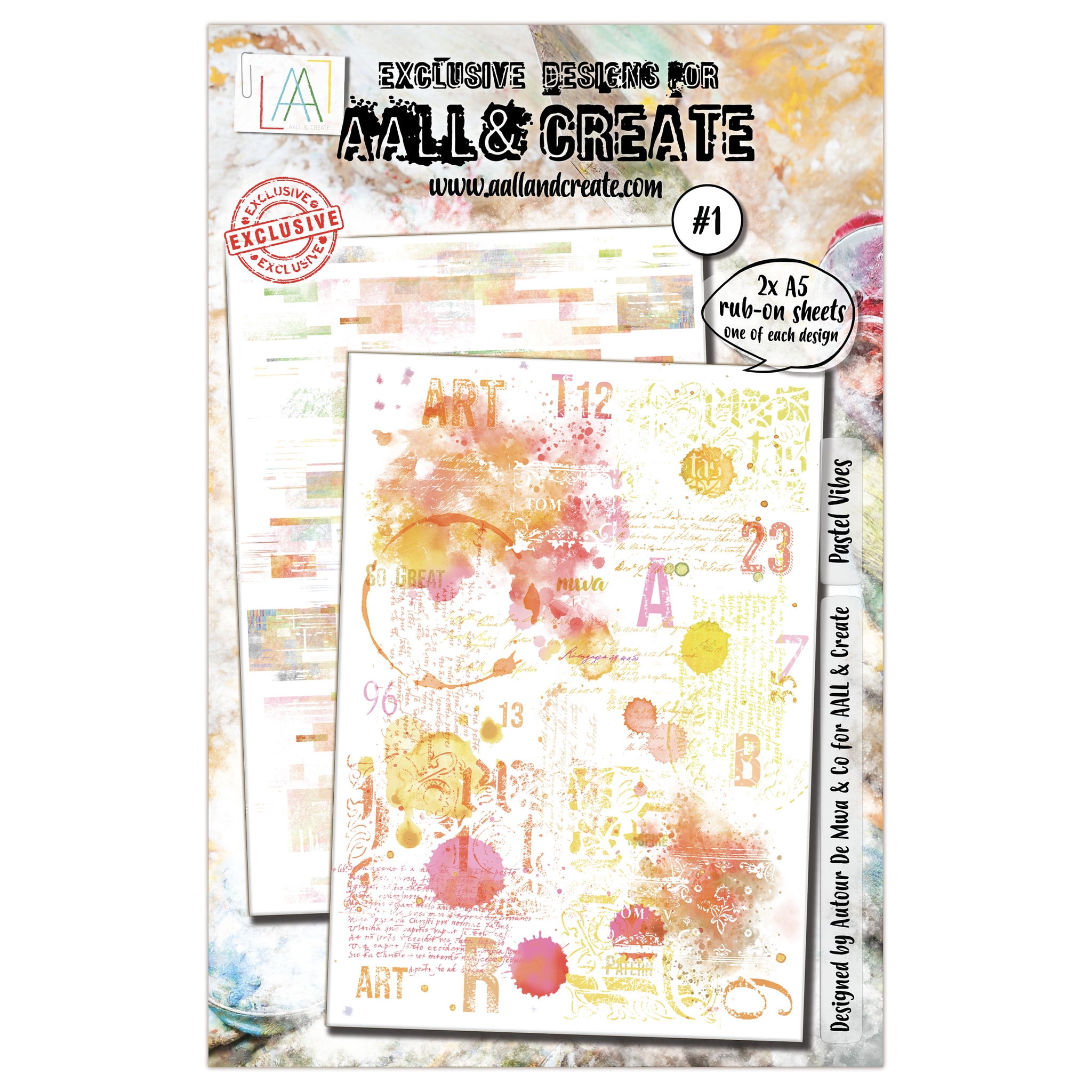 #01 Pastel Vibes A5 Rub-Ons